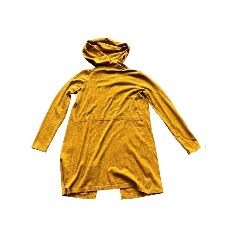 Cyrus Women's Dark Mustard Long Hooded Cardigan - Picture 3 of 8
